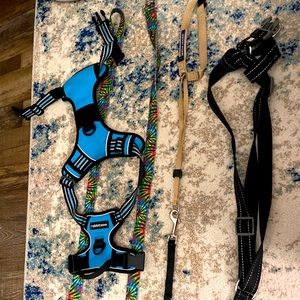 Four different dog harnesses, very lightly used.